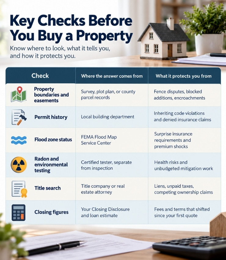 Key checks before buying a property
