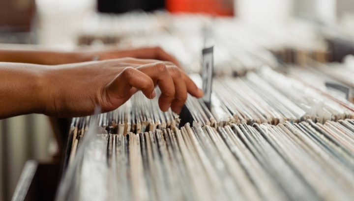 Searching through public property records before buying a home.